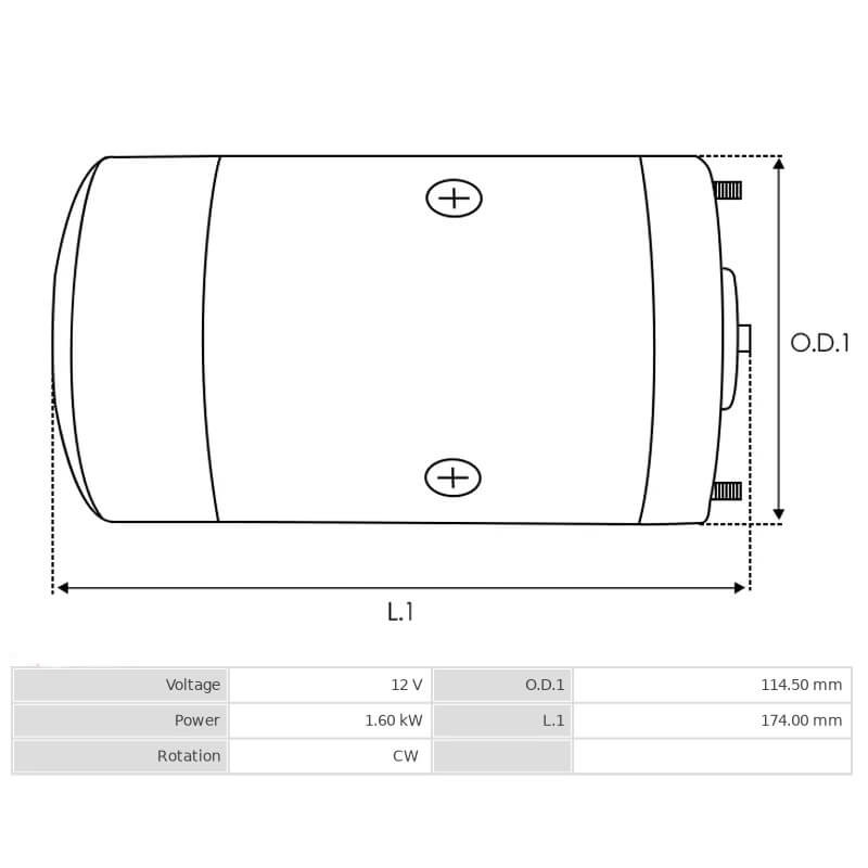 Moteur à courant continu Letrika AMJ4783 remplace MF4114 / AMJ4666