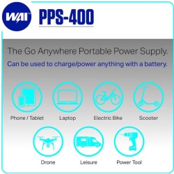 Caricabatterie portatile al litio / uscita 400W, 220V-12V-USB 5V