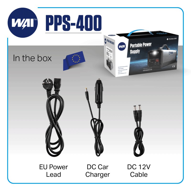 Portable Lithium Battery Charger / 400W Output, 220V-12V-USB 5V