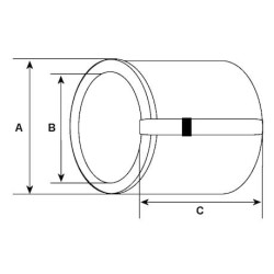 Anillo en acier para polea. Eje de 15.00 à 17.00 mm