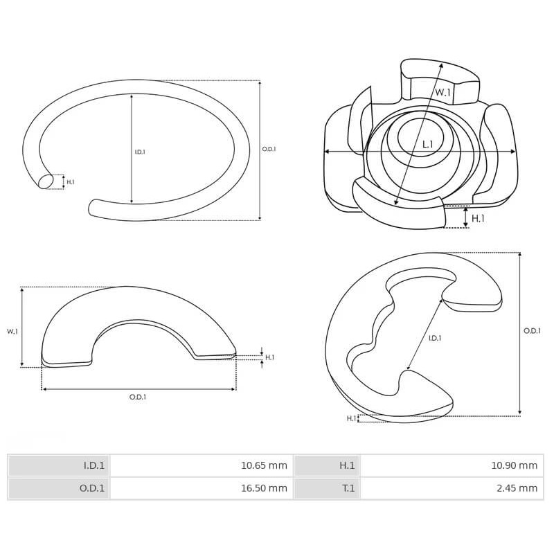 Collare per motorino di avviamento Ford 93BB11000KD / 96FB11000MA / 96FB11000MB