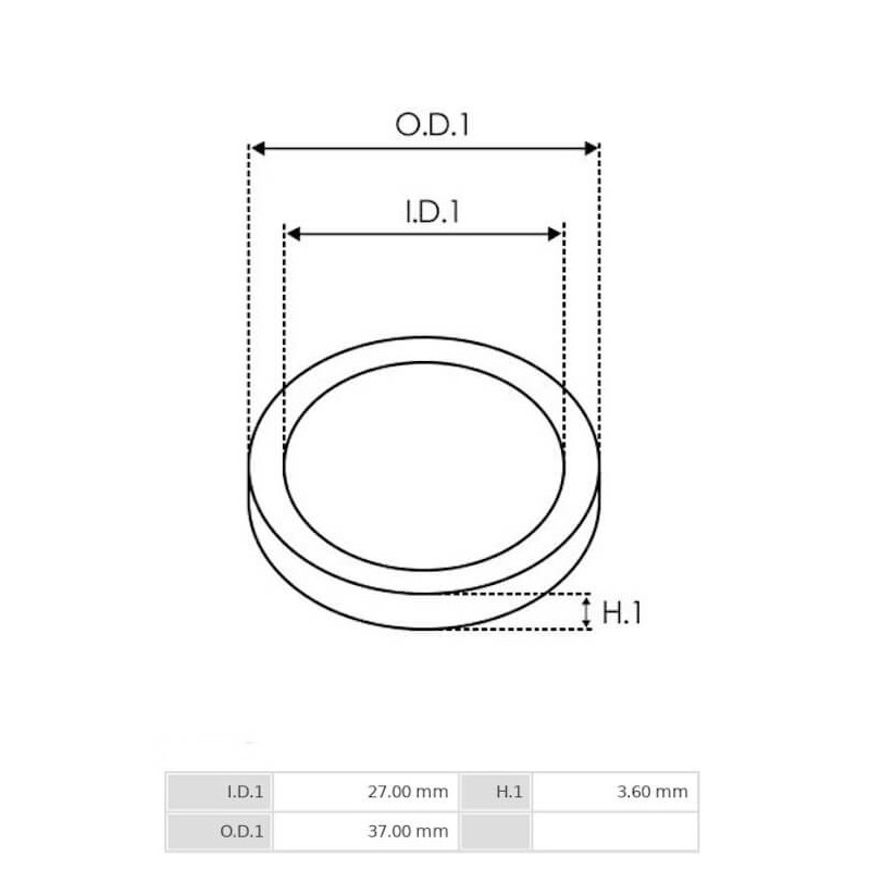 Zimmerings for starter Bosch 0001212002 / 0001212003 / 0001212004
