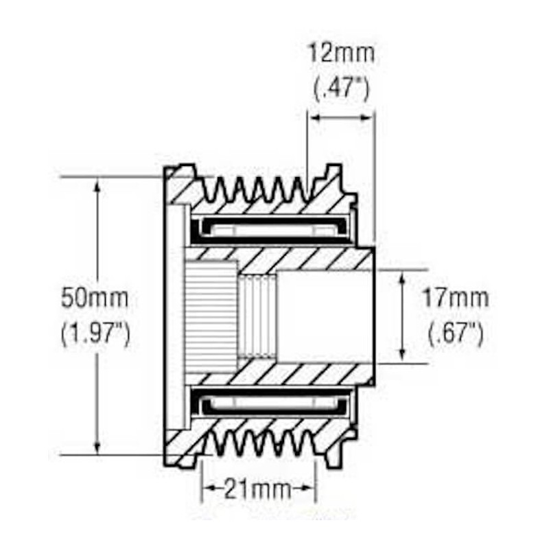 Riemenscheibe für lichtmaschine Bosch 01220AA0B0 / 01220AA1A0 / Delco 10480403