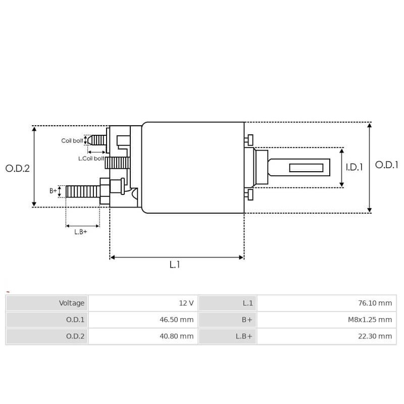 Solenoid for starter Denso 428000-7200 / 428000-7904 Solenoid for starter Denso 428000-7200 / 428000-7904