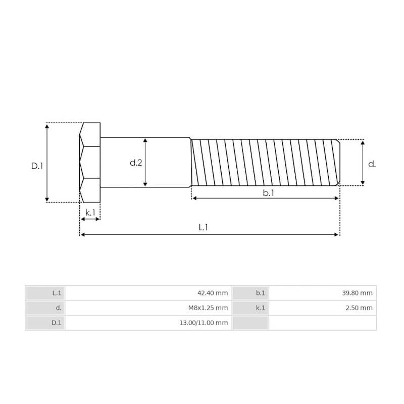 Anlassermagnetschalter-festanker für Anlasser Magneti Marelli 63101002 / 63101008