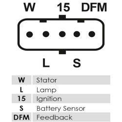 Lichtmaschine 0124655156 ersetzt 11583602 / 1183602 / 01183602
