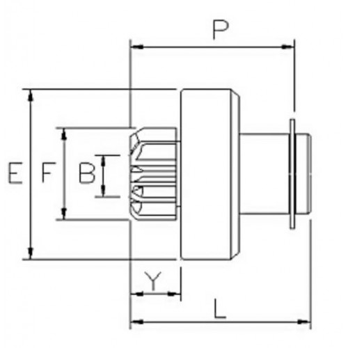 Drive for starter Lucas 25361A