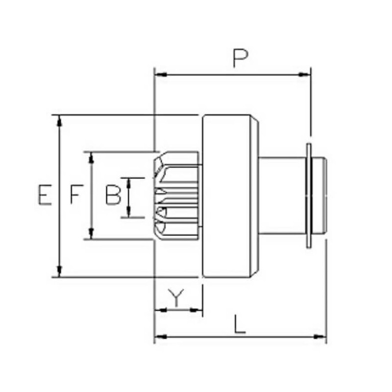 Drive for starter Lucas 25361A