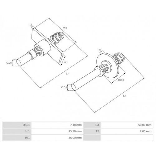 Anlassermagnetschalter-klappanker für Bosch 0001115046