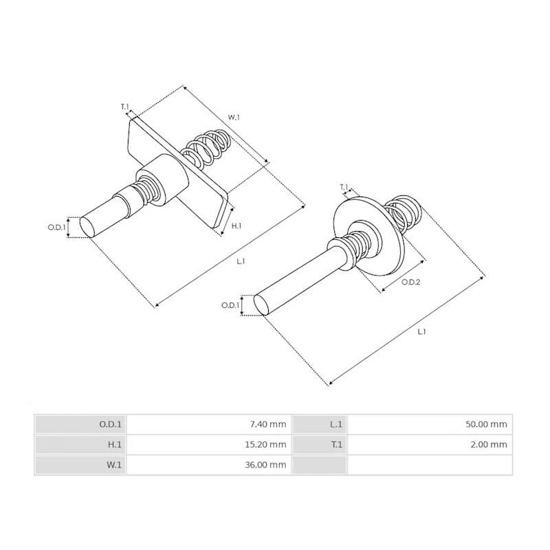 Moving contacts for solenoids for starter Bosch 0001115046