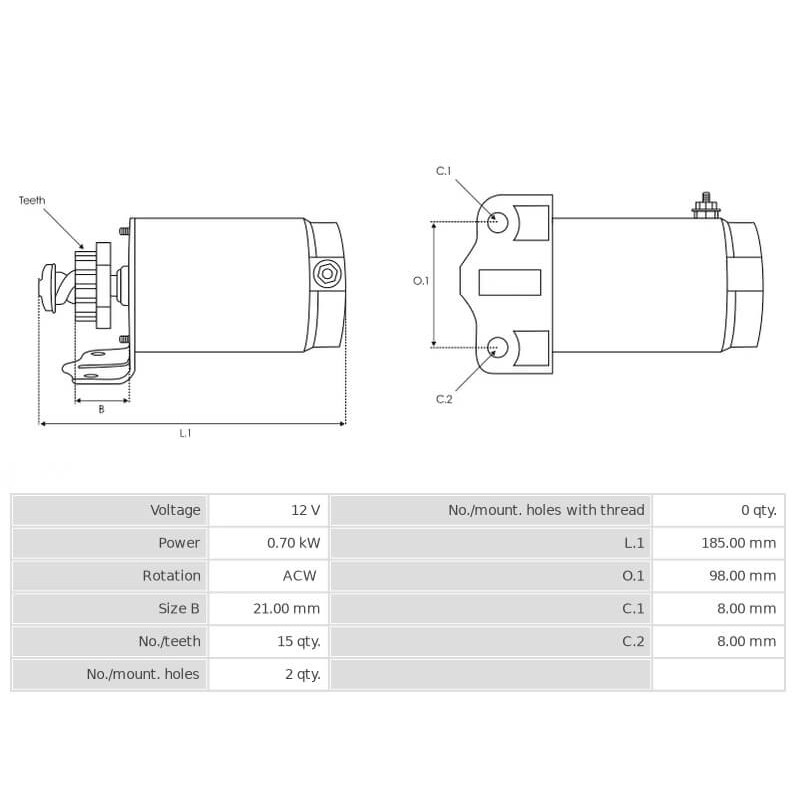 Starter 15 teeth replaces 715208 for Briggs & Stratton