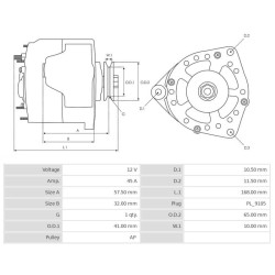 Alternador sustituye 63320001 / 063321000 / 7683167