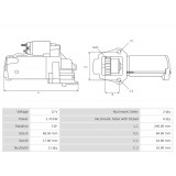 Motorino di avviamento sostituisce DELCO REMY 9000895 / 9000850 / 9000822