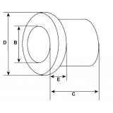 Bushing for starter Lucas 26370 / 26371 / 27409 / 27410