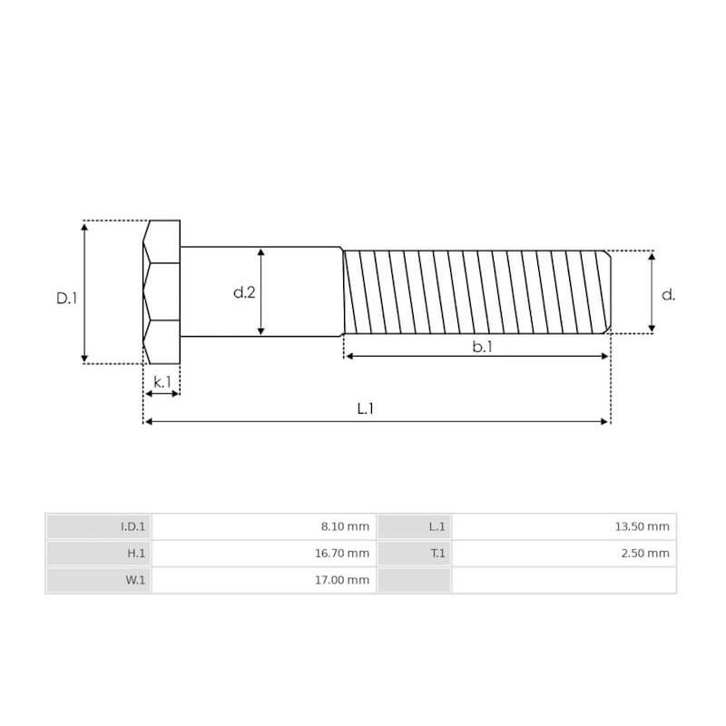 Kontakt für Anlasser Denso 028000-3600 / 028000-3601 / 028000-3602