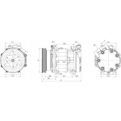 Compresseur de climatisation remplace 1846037 / E3B1-19D629-AA