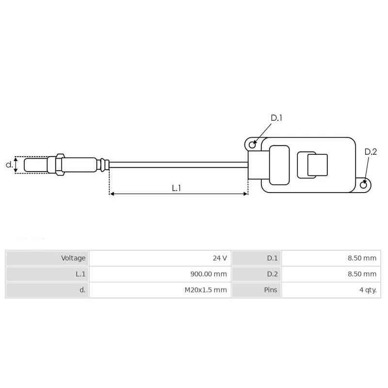 Capteur NOX remplace 5WK96752C / 4326868 / 1953530