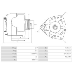 Alternator replacing BOSCH 0123105001 / BMW 12-31-2-306-020
