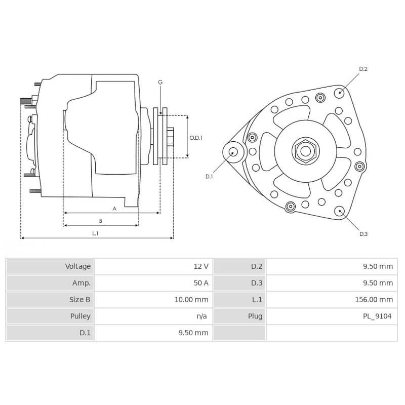Alternator replacing BOSCH 0123105001 / BMW 12-31-2-306-020