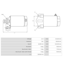 Motorino di avviamento sostituisce 515-175-843 / 428000-1101 Lynx / Ski-Doo
