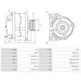 Alternatore sostituisce 0124525114 / 0124525530 / 0986081340