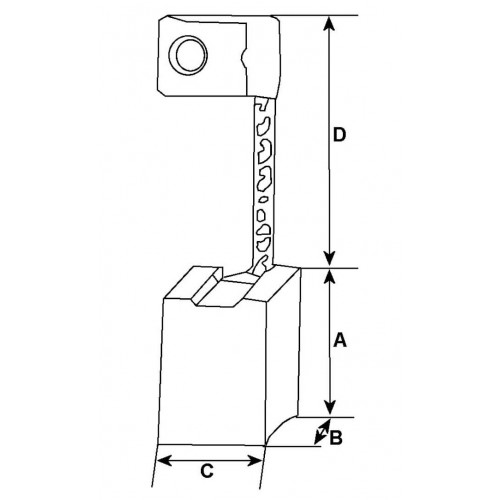 Kohlensatz ersetzt Ford C0DZ11057A / C0DZ11057B für Anlasser