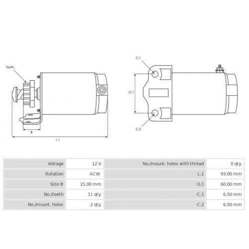 Anlasser ersetzt 286172 / 82530R / AP8515107 / 31210-GR1-004 / 31210-GR1-014