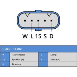 Alternador Mitsubishi A004TR6593AM sustituye 21922756 / 21922757