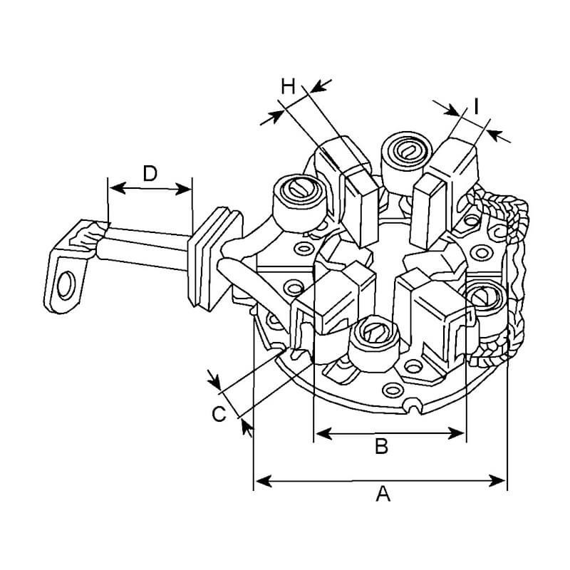Kohlenhalter für Anlaser ersetzt 1004336363 / 2004336227 Kohlenhalter für Anlaser ersetzt 1004336363 / 2004336227
