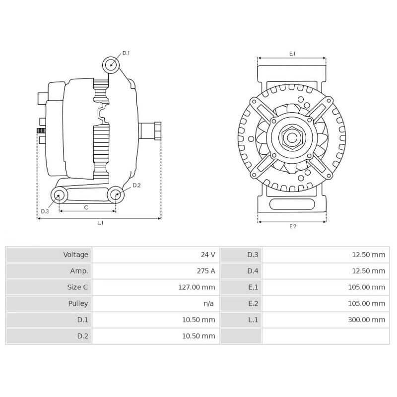 Alternateur remplace 8600434 / XA2019 / XA2085 / CAL60620AS