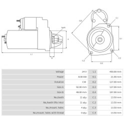 Motorino di avviamento sostituisce 5001014212 / M9T80071 / CST10654 RENAULT V.I Motorino di avviamento sostituisce 5001014212 / M9T80071 / CST10654 RENAULT V.I