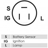 Regler für lichtmaschine DENSO 126000-1190 / 126000-1260 / 126000-1400