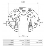 Piastra diodi per alternatore Hitachi LR1100-502MD