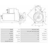 Starter replacing 0001230003 / 0986021187 / RE519975 John Deere 3.0 kw