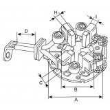 Brush holder for starter BOSCH 0001230002 / 0001230003 / 0001230004 