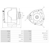 Alternateur remplace MITSUBISHI A005TA3891 / A005TA3891A / A005TA3891AC / A005TA3891C / A005TA3891ZC / a5ta3891