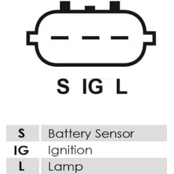 Alternador Mitsubishi A004TA8491 / A004TA8491AM  Iveco 90A