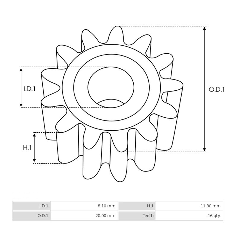 Couronne per motorino di avviamento Mitsubishi M000T20871 / M000T60081 / M000T60081A