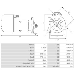 Motor de arranque sustituye0001417055 / 0001417056 / 01178255 KHD / DEUTZ