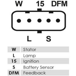 Alternador sustituye A4TRG791 / 1743548 / 2395909 Scania 100 AH