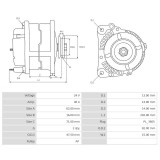 Lichtmaschine ersetzt 0-35000-0013 / 0-35000-3010 / 1812002491