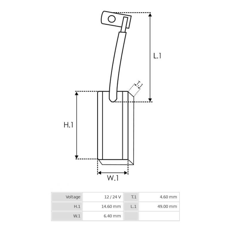 Juego de escobillas para alternador 9AR2786K / 9AR2826K / 9AR2851 / 9AR2851K