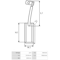 Juego de escobillas para alternador Mitsubishi A001T01591 / A001T01691 / A001T02091
