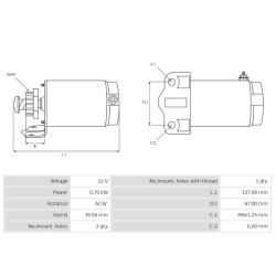 Motorino di avviamento sostituisce 428000-3580 / 428000-3582 / 420-684-560 / SND0513
