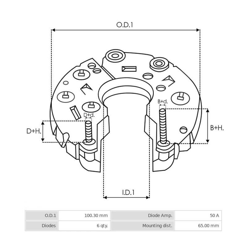 Rectifier for alternator  DELCO REMY 10430484 / 10456300 / 10456301 / 10456302 Rectifier for alternator  DELCO REMY 10430484 / 10456300 / 10456301 / 10456302