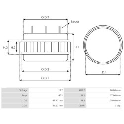 Stator for altarnator Yanmar 11912877200 / GP9912
