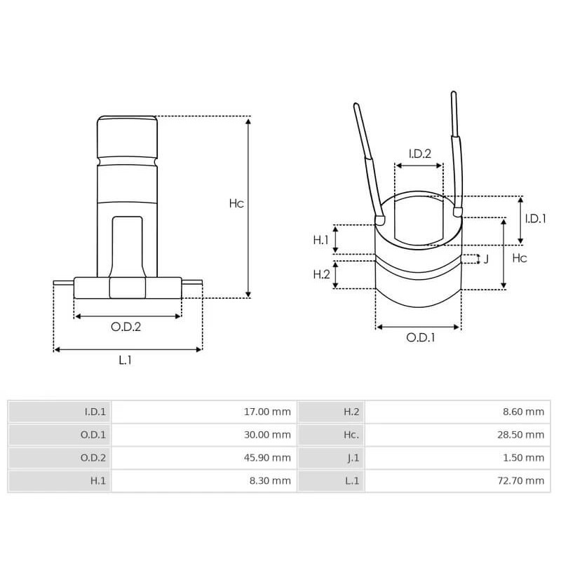 Schleifring für lichtmaschine  VALEO 2541116 / 2541117 / 2541118