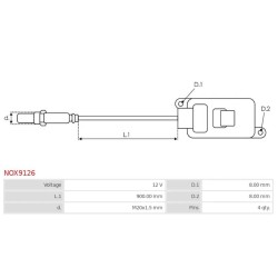 Capteur NOX remplace 2872946 / 5WK96741 / 7557205 Capteur NOX remplace 2872946 / 5WK96741 / 7557205