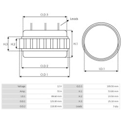 Stator pour alternateur Bosch 0120400643 / 0120400665 / 0120400679 Stator pour alternateur Bosch 0120400643 / 0120400665 / 0120400679