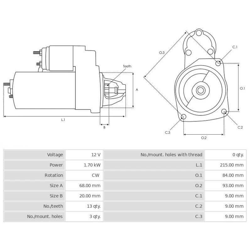 Anlasser DENSO DSN1481 ersetzt 12418572918 / 12418572919 BMW 1.5 kw